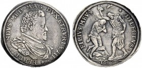 MONETE E MEDAGLIE DI ZECCHE ITALIANE 
 Firenze 
 Ferdinando I de’Medici, 1587-1609. II periodo: granduca di Toscana, 1588-1609. Piastra 1604, AR 31,...