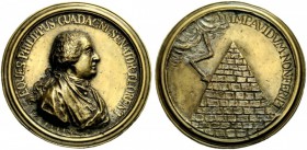 MONETE E MEDAGLIE DI ZECCHE ITALIANE 
 Firenze 
 Filippo Guadagni, 1698-1769. Medaglia (opus: G. Zanobio Webez), Æ 160,80 g. Busto a d. Rv. Piramide...