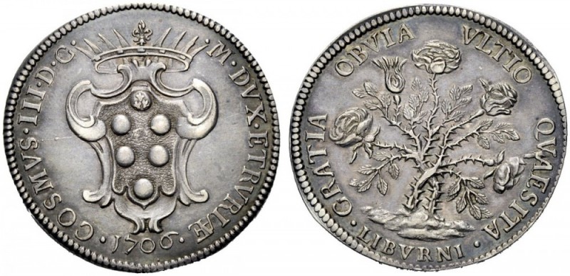 MONETE E MEDAGLIE DI ZECCHE ITALIANE 
 Livorno 
 Cosimo III de’Medici, 1670-17...