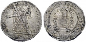 MONETE E MEDAGLIE DI ZECCHE ITALIANE 
 Mantova 
 Assedio Austro-Spagnolo, 1629-1630. Scudo ossidionale, AR 26,36 g. NIHIL ISTO – T – R ISTE RECEPTO ...