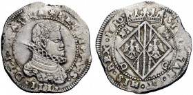 MONETE E MEDAGLIE DI ZECCHE ITALIANE 
 Messina 
 Filippo III di Spagna, 1598-1621. Da 10 tarì 1610, AR 31,60 g. PHILIPPVS III DEI GRATIA Busto coraz...