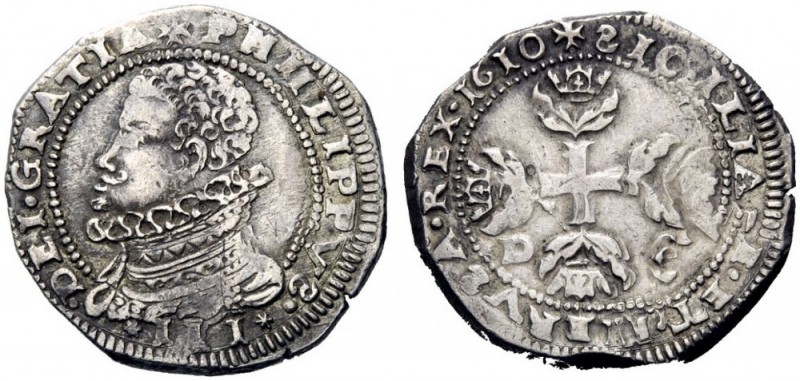 MONETE E MEDAGLIE DI ZECCHE ITALIANE 
 Messina 
 Filippo III di Spagna, 1598-1...