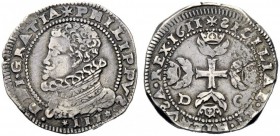 MONETE E MEDAGLIE DI ZECCHE ITALIANE 
 Messina 
 Filippo III di Spagna, 1598-1621. Da 5 tarì 1611, AR 15,73 g. PHILIPPVS III DEI GRATIA Busto corazz...