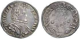 MONETE E MEDAGLIE DI ZECCHE ITALIANE 
 Milano 
 Filippo IV di Spagna, 1621-1665. Denaro da 20 soldi 1655, AR 5,25 g. PHILIPPVS IIII REX HIS Busto co...