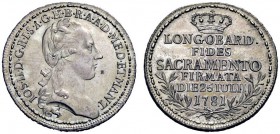 MONETE E MEDAGLIE DI ZECCHE ITALIANE 
 Milano 
 Giuseppe II d'Asburgo-Lorena, 1780-1790. Lira del giuramento 1781, AR 6,24 g. Crippa 10. MIR 453.
 ...