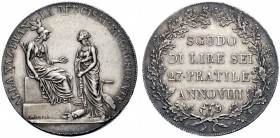 MONETE E MEDAGLIE DI ZECCHE ITALIANE 
 Milano 
 Repubblica Cisalpina, 1800-1802. Scudo da 6 lire anno VIII (1800). Pagani 8. Crippa 1. MIR 477.
 Mi...
