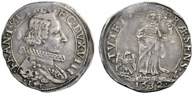 MONETE E MEDAGLIE DI ZECCHE ITALIANE 
 Modena 
 Francesco I d'Este 1629-1658. Lira 1632, AR 4,38 g. FRAN I MVT REG E C DVX VIII Busto con collare a ...