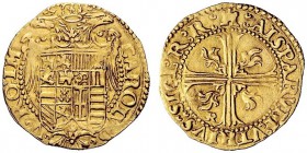 MONETE E MEDAGLIE DI ZECCHE ITALIANE 
 Napoli 
 Carlo V d’Asburgo, 1516-1554. Scudo, AV 3,35 g. CAROLVS – V RO IM Stemma caricato su aquila bicipite...