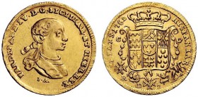 MONETE E MEDAGLIE DI ZECCHE ITALIANE 
 Napoli 
 Ferdinando IV (poi I) di Borbone, 1759-1825. I periodo: 1759-1799. Da 2 ducati 1759, AV 2,93 g. FERD...