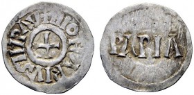 MONETE E MEDAGLIE DI ZECCHE ITALIANE 
 Pavia 
 Lotario I imperatore, 840-855. Denaro, AR 1,26 g. + HIOTARIVSIMP Croce patente. Rv. PAPIA nel campo. ...