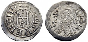 MONETE E MEDAGLIE DI ZECCHE ITALIANE 
 Roma 
 Giovanni IX, 898-900 con Lamberto, 898-900. Denaro, AR 1,08 g. + LANTWERT IMP intorno a IOHANS in mono...