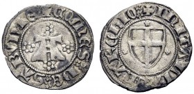 MONETE E MEDAGLIE DI ZECCHE ITALIANE 
 Savoia 
 Amedeo VI il Conte verde, 1343-1383. Forte escucellato, I tipo, Pont d'Ain, Mist. 1,09 g. COMES DE S...