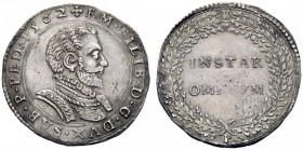 MONETE E MEDAGLIE DI ZECCHE ITALIANE 
 Savoia 
 Emanuele Filiberto duca, 1553-1580. Lira 1562, Chambery, AR 12,42 g. EM FILIB D G DVX SAB P PED 1562...