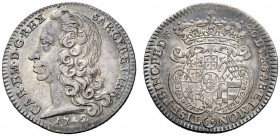 MONETE E MEDAGLIE DI ZECCHE ITALIANE 
 Savoia 
 Carlo Emanuele III, 1730-1773. Monetazione anteriore alla riforma 1730-1755. Lira 1742, Torino, AR 5...