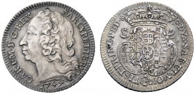 MONETE E MEDAGLIE DI ZECCHE ITALIANE 
 Savoia 
 Carlo Emanuele III, 1730-1773. Monetazione anteriore alla riforma 1730-1755. Lira 1747, Torino, AR 5...