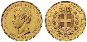 MONETE E MEDAGLIE DI ZECCHE ITALIANE 
 Savoia 
 Carlo Alberto, 1831-1849. Da 50 lire 1836 Torino. Pagani 166. MIR 1044c.
 Molto rara. Minimi segnet...