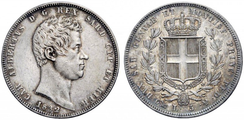 MONETE E MEDAGLIE DI ZECCHE ITALIANE 
 Savoia 
 Carlo Alberto, 1831-1849. Da 5...