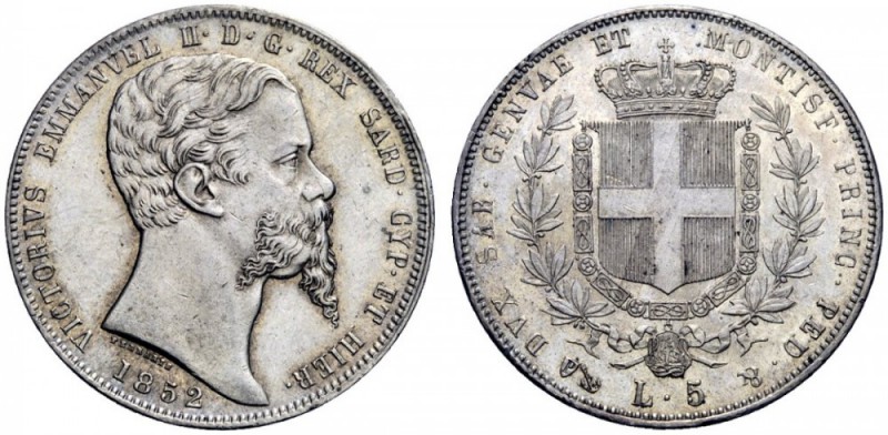 MONETE E MEDAGLIE DI ZECCHE ITALIANE 
 Savoia 
 Vittorio Emanuele II re di Sar...