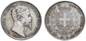 MONETE E MEDAGLIE DI ZECCHE ITALIANE 
 Savoia 
 Vittorio Emanuele II re di Sardegna, 1849-1861. Lira 1860. Milano. Pagani 416. MIR 1059p.
 Rara. Pa...