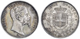 MONETE E MEDAGLIE DI ZECCHE ITALIANE 
 Savoia 
 Vittorio Emanuele II re eletto, 1859-1861. Da 2 lire 1860. Firenze. Pagani 436. MIR 1065a.
 Rara. q...