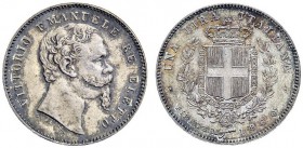 MONETE E MEDAGLIE DI ZECCHE ITALIANE 
 Savoia 
 Vittorio Emanuele II re eletto, 1859-1861. Lira 1860. Firenze. Pagani 441a. MIR 1067d.
 Rara. Patin...