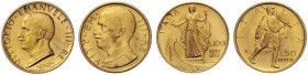 MONETE E MEDAGLIE DI ZECCHE ITALIANE 
 Savoia 
 Vittorio Emanuele III, 1900-1946. Da 100 e 50 lire 1933/XI. Pagani 649. MIR 1118d. Pagani 660. MIR 1...