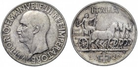 MONETE E MEDAGLIE DI ZECCHE ITALIANE 
 Savoia 
 Vittorio Emanuele III, 1900-1946. Da 20 lire 1936/XIV. Pagani 681. MIR 1130a.
 Rara. Migliore di Sp...