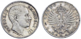 MONETE E MEDAGLIE DI ZECCHE ITALIANE 
 Savoia 
 Vittorio Emanuele III, 1900-1946. Lira 1901. Pagani 763. MIR 1145a
 q.Fdc