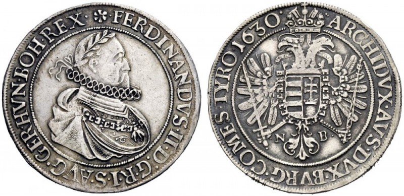 MONETE ESTERE 
 Austria 
 Ferdinando II, 1619-1637. Tallero 1630 Nagybanya, AR...