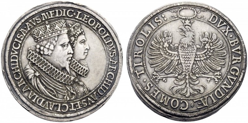 MONETE ESTERE 
 Austria 
 Leopoldo V arciduca, 1586-1632 con la moglie Claudia...