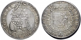 MONETE ESTERE 
 Austria 
 Leopoldo I, 1657-1705. Tallero 1695 Hall, AR 28,79 g. Davenport 3245.
 q.Spl