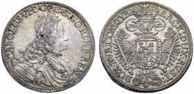 MONETE ESTERE 
 Austria 
 Carlo VI d'Asburgo, 1711-1740. Mezzo tallero, AR 14,63 g. KM 1547.
 Buon BB