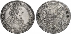 MONETE ESTERE 
 Austria 
 Olmutz. Carlo III di Lorena Vescovo, 1695-1711. Tallero 1703, AR 28,28 g. Davenport 1207.
 q.Spl