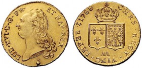MONETE ESTERE 
 Francia 
 Luigi XVI, 1774-1793. Doppio luigi 1788 Metz, AV 15,25 g. Friedberg 474.
 Migliore di Spl