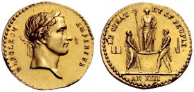 MONETE ESTERE 
 Francia 
 Napoleone I imperatore, 1804-1814. Medaglia per l'incoronazione a. XIII (1804), AV 1,72 g. Bramsen 330.
 Migliore di Spl