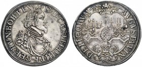 MONETE ESTERE 
 Germania 
 Augusta, a nome di Ferdinando III. Tallero 1639, AR 28,89 g. Davenport 5039.
 q.Spl