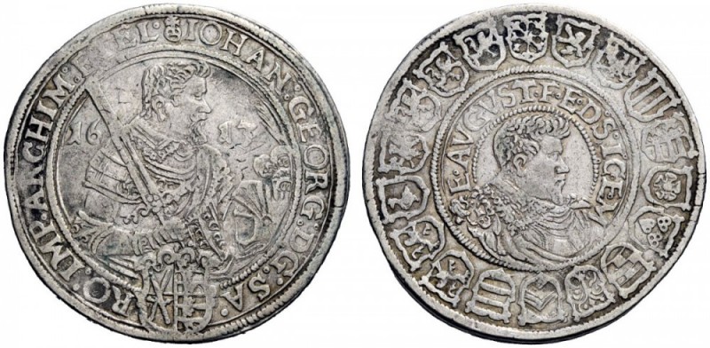 MONETE ESTERE 
 Germania 
 Sassonia. Giovanni Giorgio e Augusto, 1611-1615. Ta...