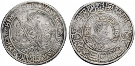 MONETE ESTERE 
 Germania 
 Sassonia. Giovanni Giorgio e Augusto, 1611-1615. Tallero 1604, AR 28,53 g. Davenport 7573.
 BB