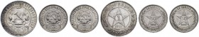 MONETE ESTERE 
 Russia 
 U.R.S.S., 1922-1991. Lotto di tre monete. Rublo 1921, da 50 copechi 1921 (2).
 q.Fdc