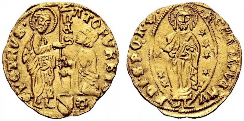 UN’INTERESSANTE COLLEZIONE DI MONETE DEL SENATO DI ROMA 
 Secc. XIV-XV. Ducato,...
