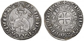 UNA PRESTIGIOSA COLLEZIONE DI MONETE DEI ROMANI PONTEFICI 
 Clemente V (Bertrand de Goth), 1305 – 1314 
 Ponte della Sorga. Grosso, AR 2,70 g. +CLEM...