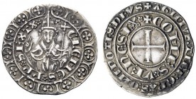 UNA PRESTIGIOSA COLLEZIONE DI MONETE DEI ROMANI PONTEFICI 
 Clemente VI (Pierre Roger de Beaufort), 1342 – 1352 
 Ponte della Sorga. Grosso, AR 4,05...