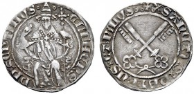 UNA PRESTIGIOSA COLLEZIONE DI MONETE DEI ROMANI PONTEFICI 
 Clemente VII antipapa (Robert dei Conti del Genévois), 1378 – 1394 
 Avignone. Grosso, A...