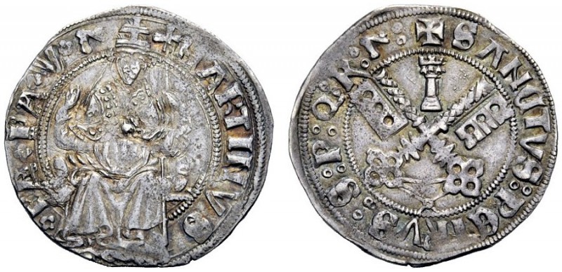 UNA PRESTIGIOSA COLLEZIONE DI MONETE DEI ROMANI PONTEFICI 
 Martino V (Oddone C...