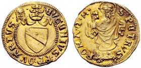 UNA PRESTIGIOSA COLLEZIONE DI MONETE DEI ROMANI PONTEFICI 
 Eugenio IV (Gabriele Condulmer), 1431 – 1447 
 Ducato papale, AV 3,53 g. ·EVGENIVS·PP·QV...