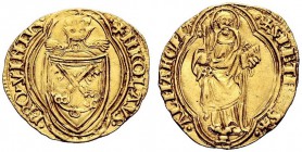 UNA PRESTIGIOSA COLLEZIONE DI MONETE DEI ROMANI PONTEFICI 
 Nicolò V (Tommaso Parentucelli), 1447 – 1455 
 Ducato papale, AV 3,50 g. **NICOLAVS· – ·...