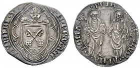 UNA PRESTIGIOSA COLLEZIONE DI MONETE DEI ROMANI PONTEFICI 
 Nicolò V (Tommaso Parentucelli), 1447 – 1455 
 Grosso del Giubileo 1450, AR 3,86 g. **N·...