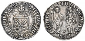 UNA PRESTIGIOSA COLLEZIONE DI MONETE DEI ROMANI PONTEFICI 
 Nicolò V (Tommaso Parentucelli), 1447 – 1455 
 Grosso del Giubileo 1450, AR 3,80 g. **N·...