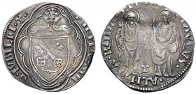 UNA PRESTIGIOSA COLLEZIONE DI MONETE DEI ROMANI PONTEFICI 
 Nicolò V (Tommaso Parentucelli), 1447 – 1455 
 Grosso del Giubileo 1450, AR 3,64 g. **N·...