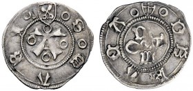 UNA PRESTIGIOSA COLLEZIONE DI MONETE DEI ROMANI PONTEFICI 
 Nicolò V (Tommaso Parentucelli), 1447 – 1455 
 Recanati. Bolognino, AR 0,69 g. scudetto ...